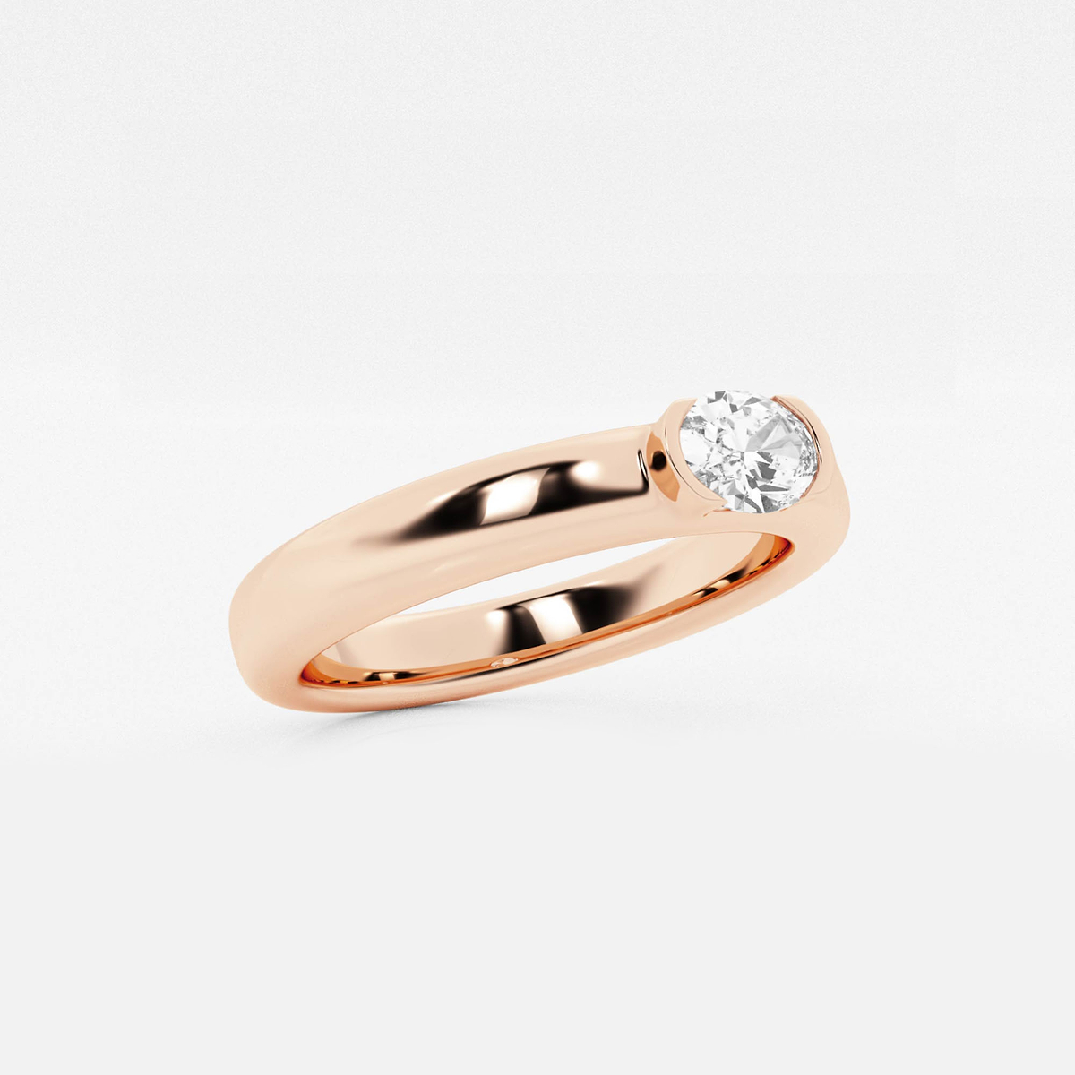 Additional Image 1 for  näas 1/2 ctw Oval Lab Grown Diamond East-West Stackable Ring